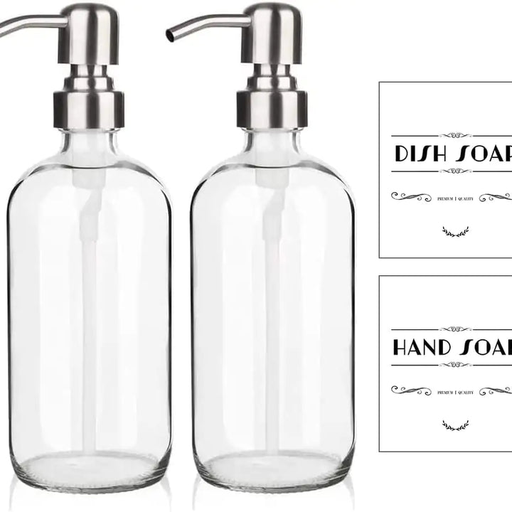 Clear Glass Soap Dispenser