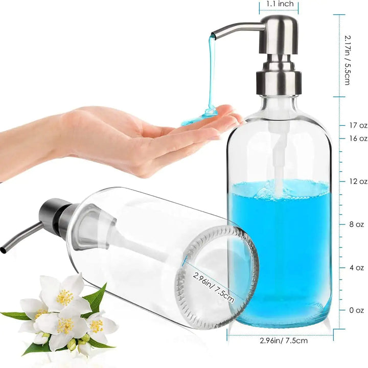 Clear Glass Soap Dispenser